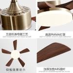 Modern Crystal Ceiling Fan with Light and Remote Crystal Fandelier LED Dimmable Chandelier Fan with Invisible Reversible Fan Blades for Kitchen, Dining Room, Living Room,Bedroom