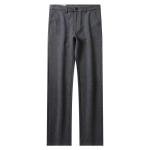 European Autumn and Winter Thick Wool Men's Pants with Drape, Wrinkle-Free Straight-Leg Commuter Light Luxury Brushed Business Casual Trousers